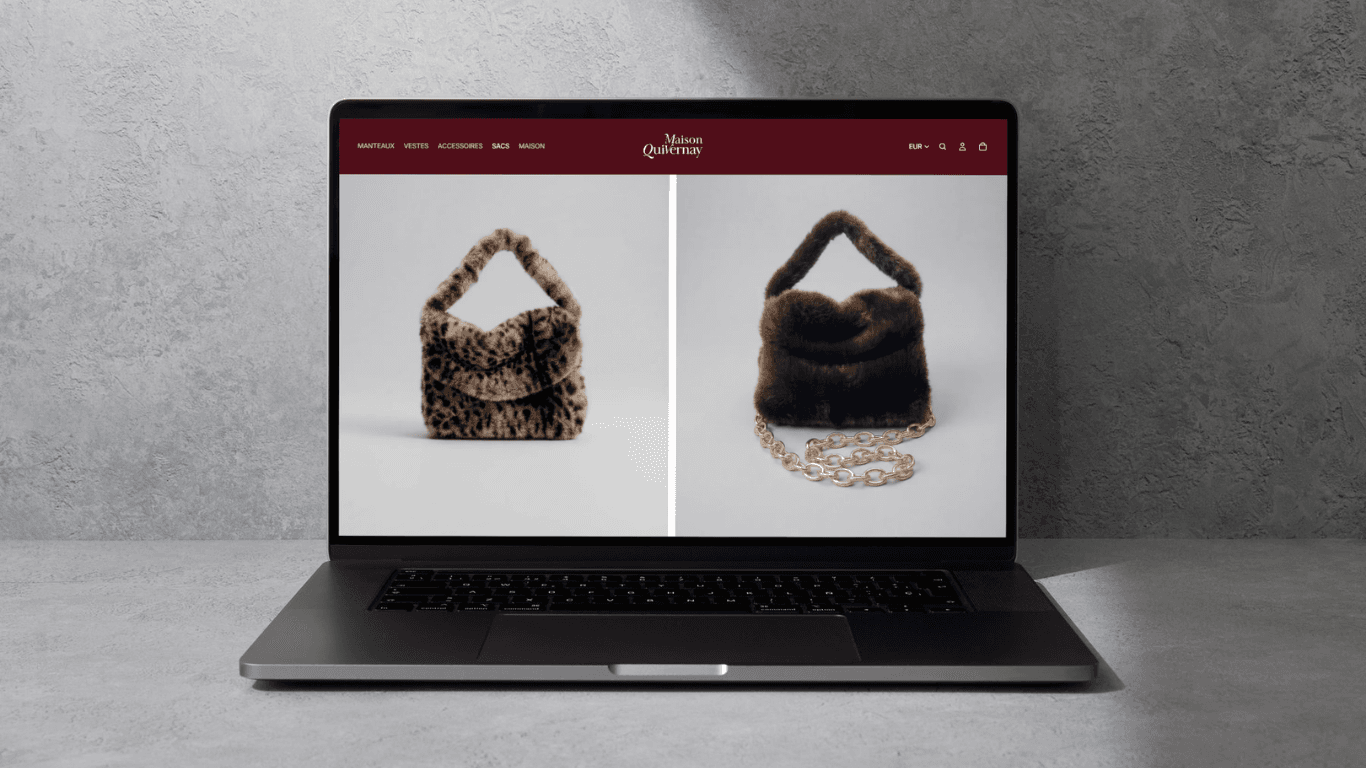 Maquette du site Quivernay page produits