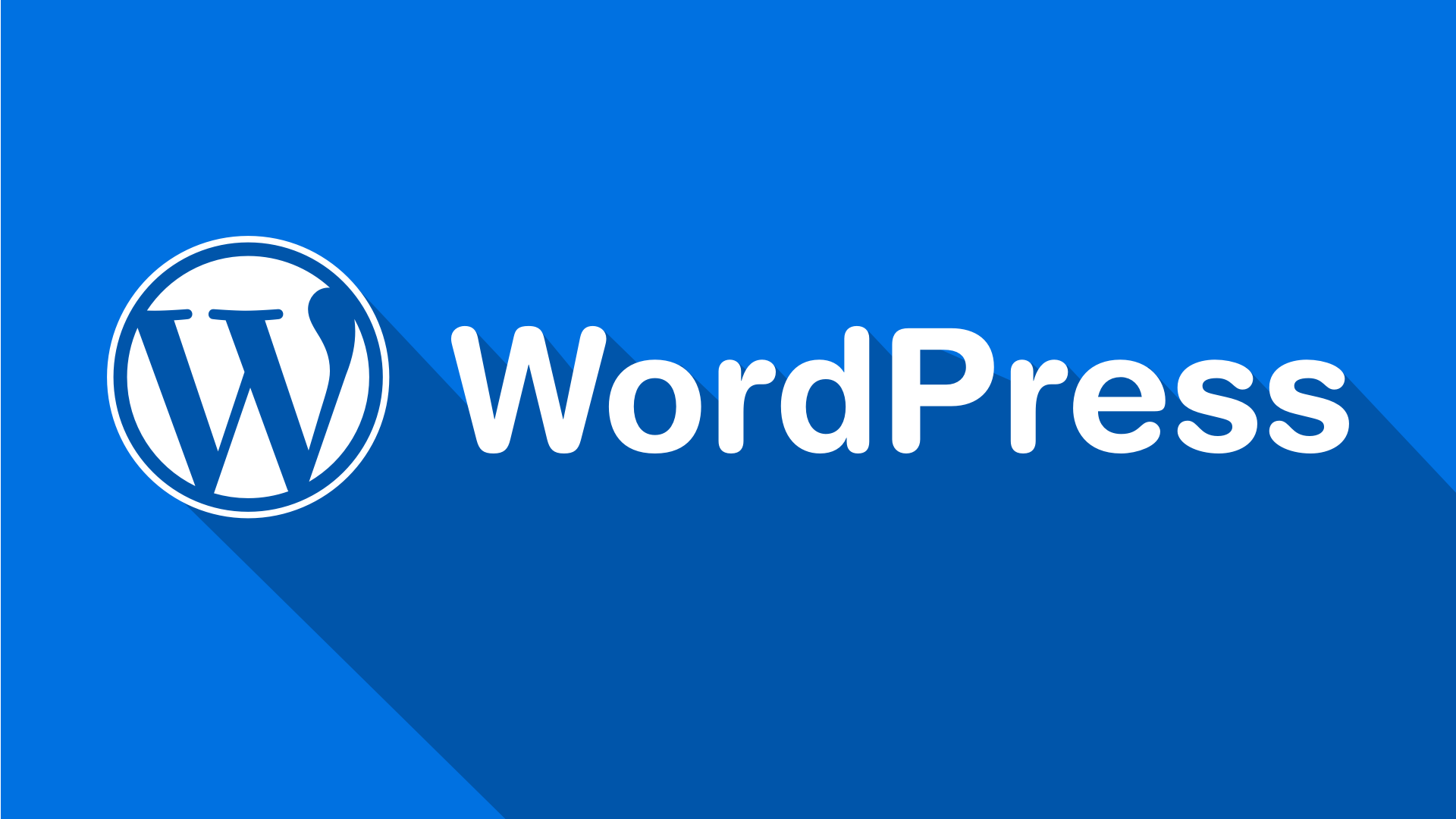 wordpress logo fond bleu